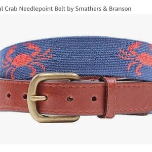 Smathers & Branson Coral Crab Belt Size 32 NWT